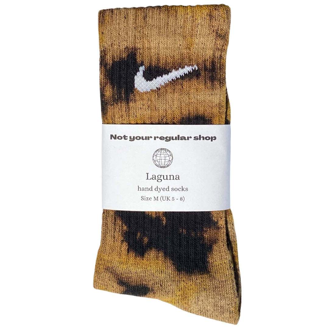 Custom Hand Dyed Crew Socks - Laguna