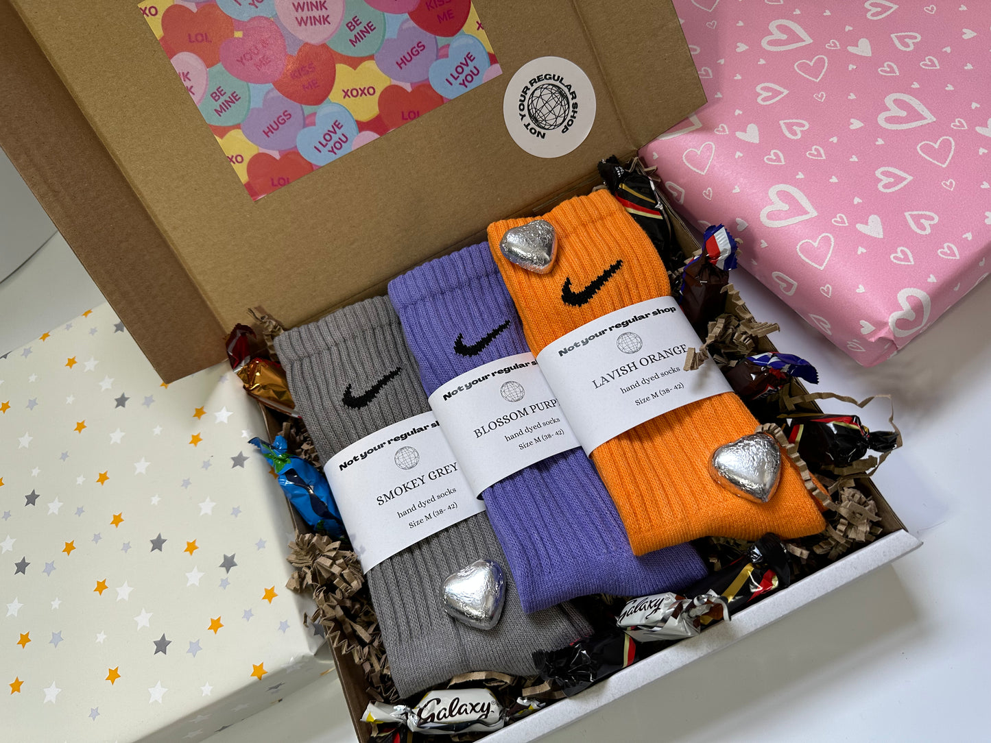 Hand dyed socks - bundle of 3 (2 colours)