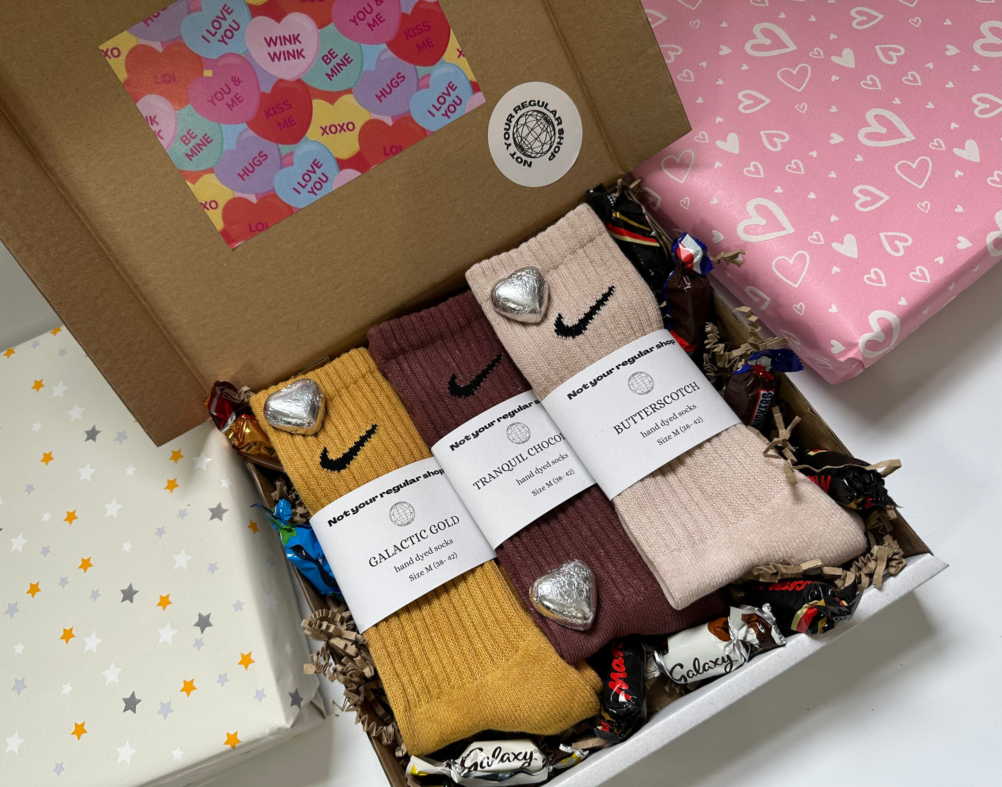 Hand dyed socks - bundle of 3 (2 colours)