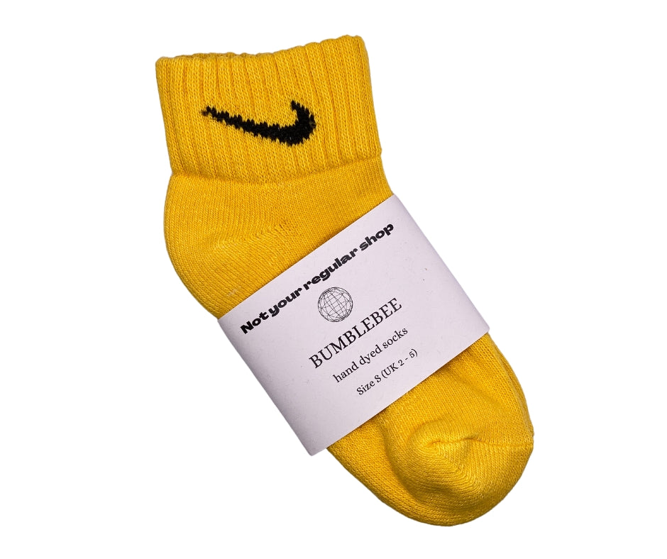 Custom Hand Dyed Ankle Socks - Bumblebee