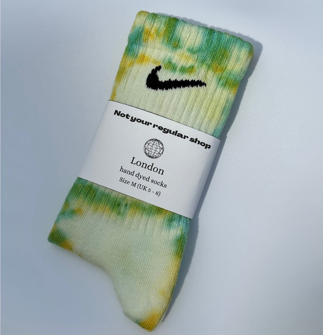 Custom Tie Dye Crew Socks - London
